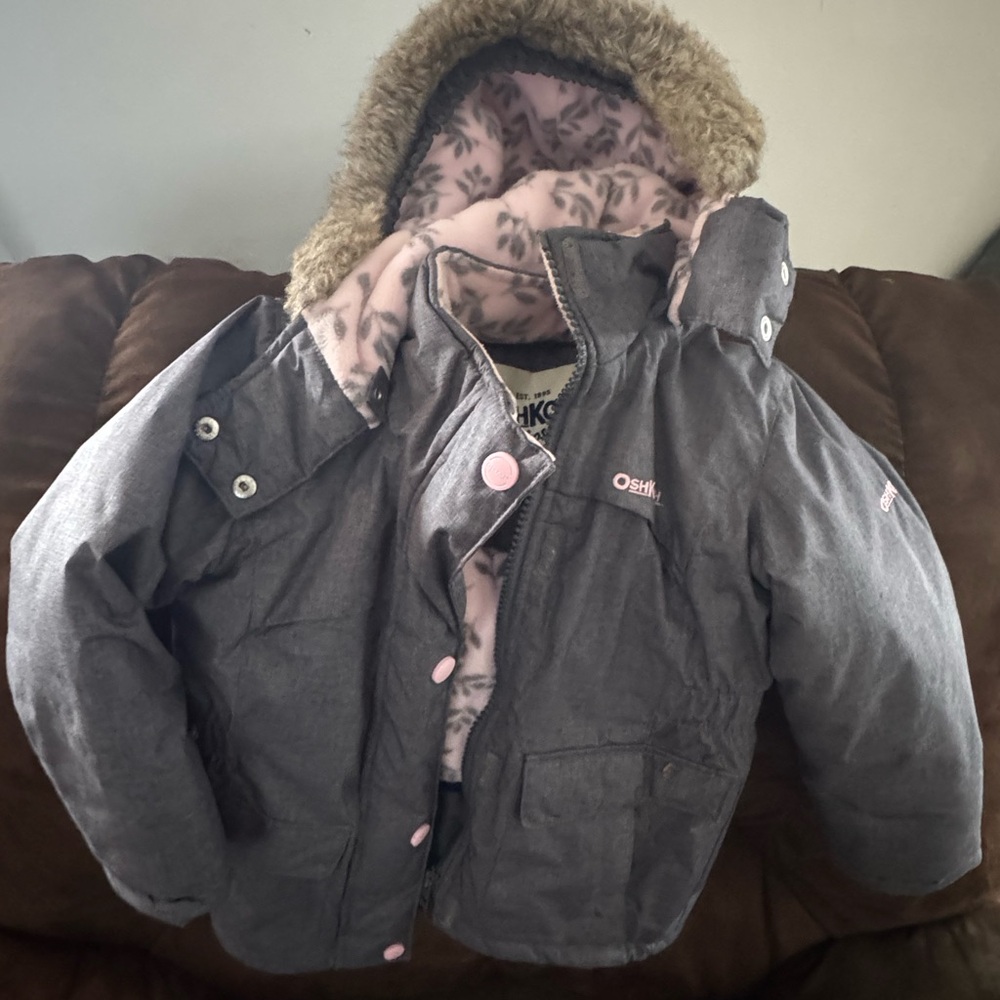 OshKosh B'gosh Gray and Pink Jacket